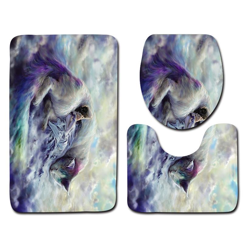 Animal Bathroom Toilet Floor Mat 3-Piece Set