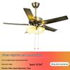 European Style Iron Leaf Ceiling Fan with Remote Control for Living Room and Bedroom