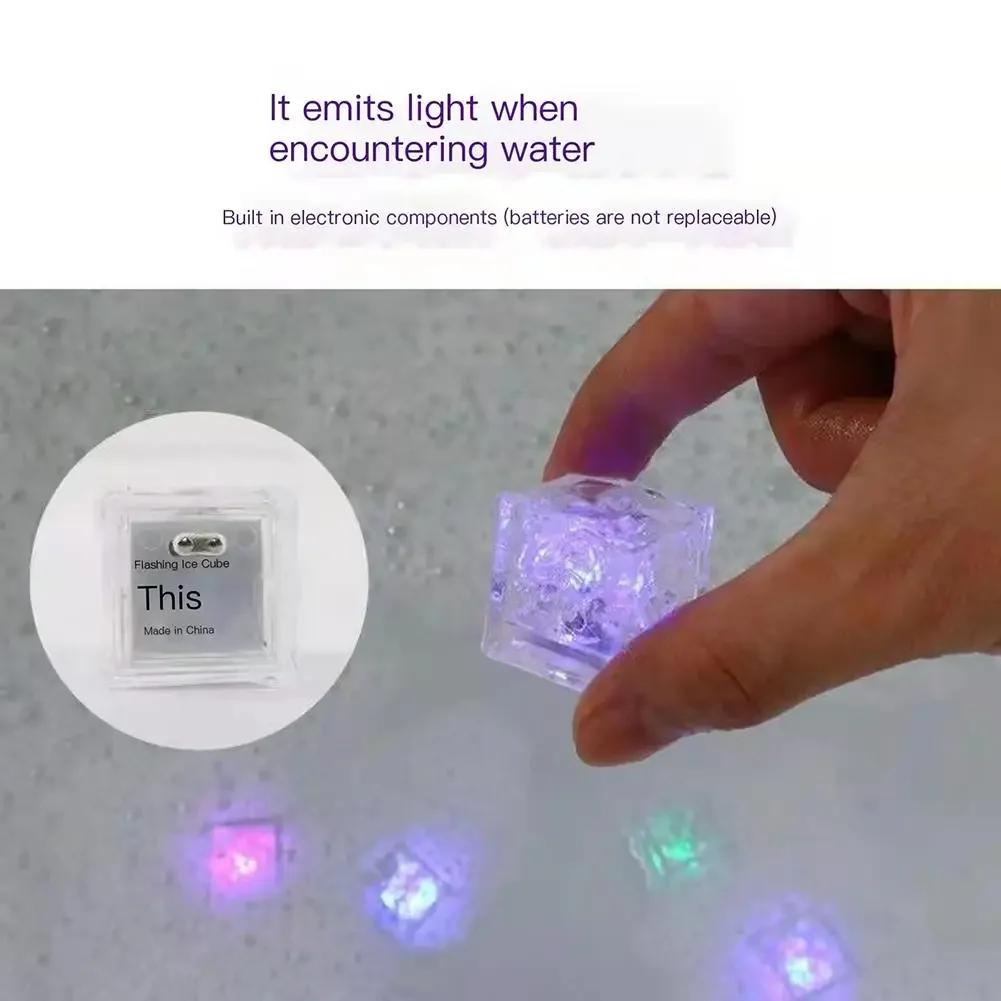 Waterproof Led Ice Cube Multi Color Flashing Glow In The Dark Light Up for Bar Club Drinking Party Wine Decoration