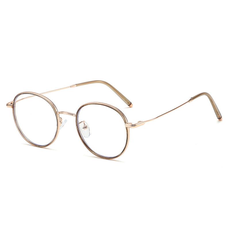 Metal Frame Men And Women Same Style Glasses Frame Fashionable Commuting Anti-blue Light Glasses Myopia Glasses Frame