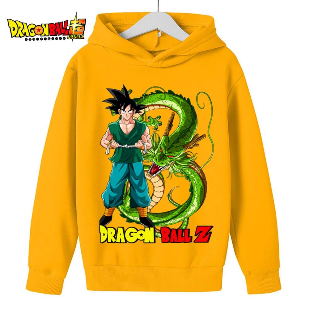 

Детские толстовки Dragon Ball Z, весенняя детская одежда 2025 года, модные топы с принтом для малышей, детские пуловеры с круглым вырезом, верхняя одежда для мальчиков 4–14 лет 150
