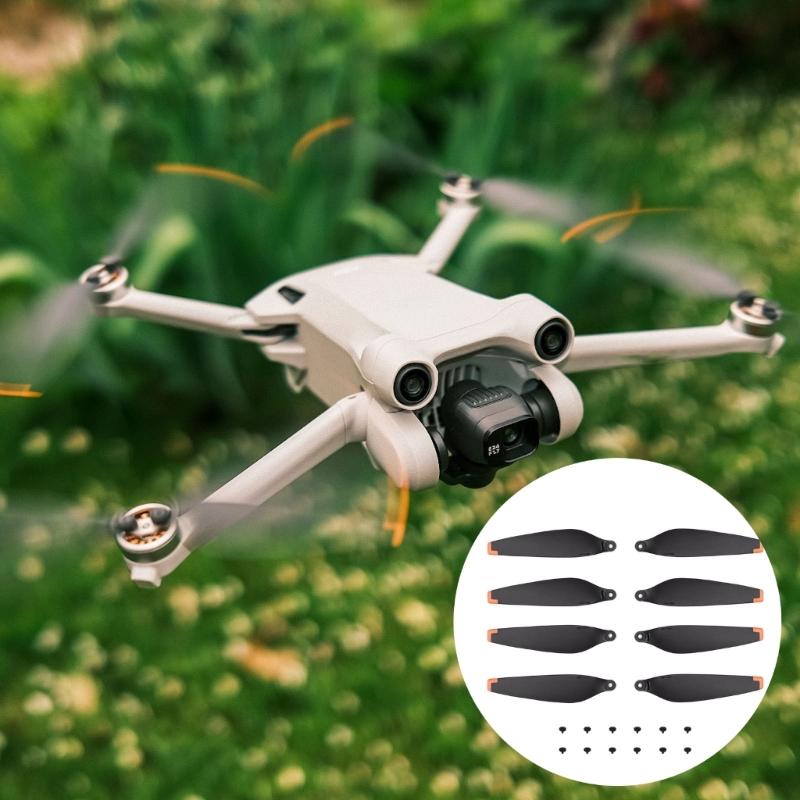 2 Pair Propellers Noise Reduction Quadcopter  Propellers with Screws for Replacement UAV Accessories