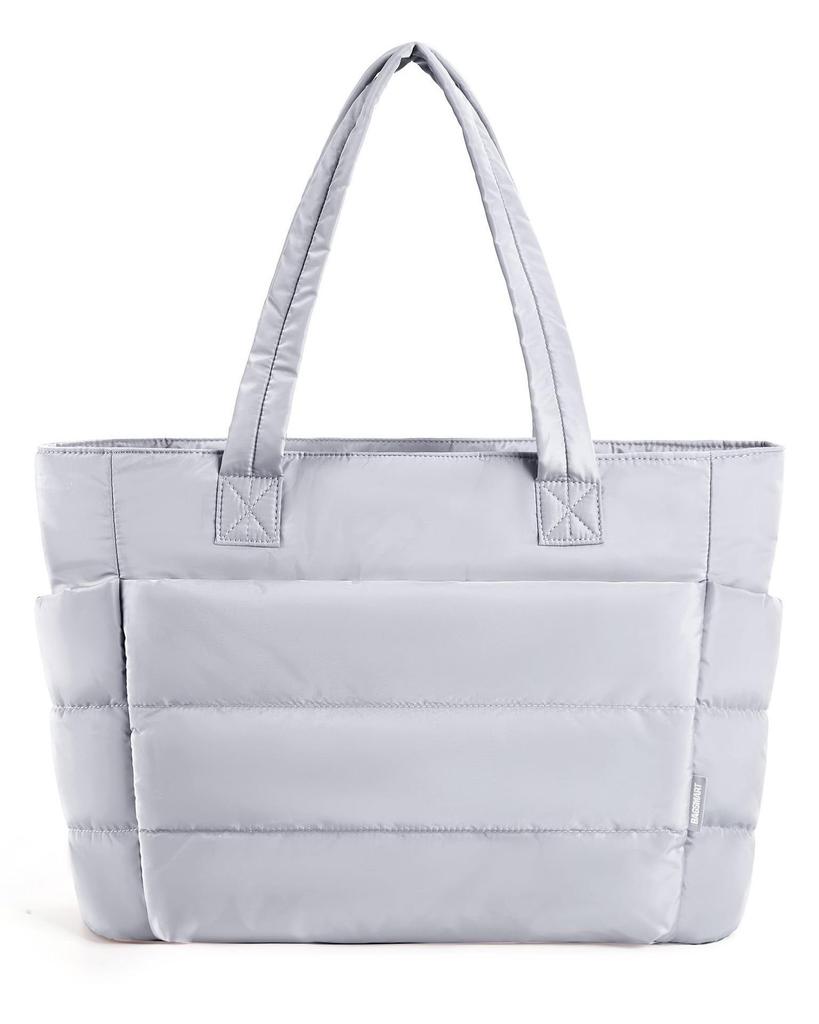 Large Quilted Cott Jacket Tote Bag, Lightweight, Spacious Handbag Shoulder Bags for Work, Travel & Yoga, Fitness, Daily Use