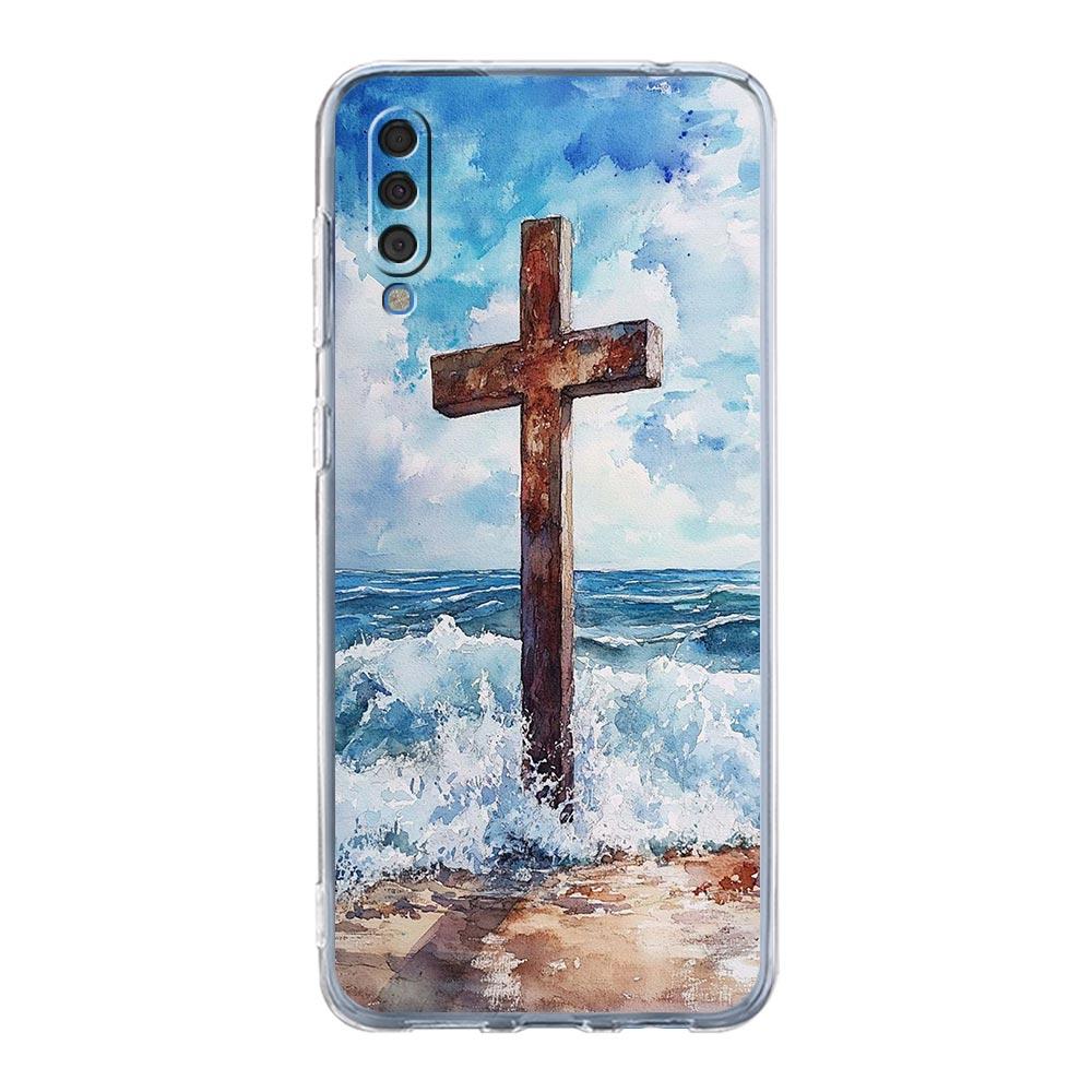 Case For Samsung A16 A14 A12 A22 A32 5G A34 A42 A52 A54 A50 A70 A20E A10S A20S A04S A06 Cover Verse of The Christian Bible Jesus