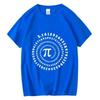 2025 Men's High Quality 100_ Cotton Funny Pi Design Print Summer Loose O-neck Men Tshirt Short Sleeve T-shirt Male Tees Tops