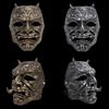 Japanese Hannya Resin Mask With Ancient Silver Finish For Christmas And Halloween