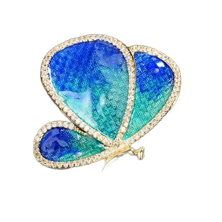 

Colorful Butterfly Brooch Sturdy Alloy Construction Enamel Artistic Fashion Accessory Modern Vintage Style Brooch 1