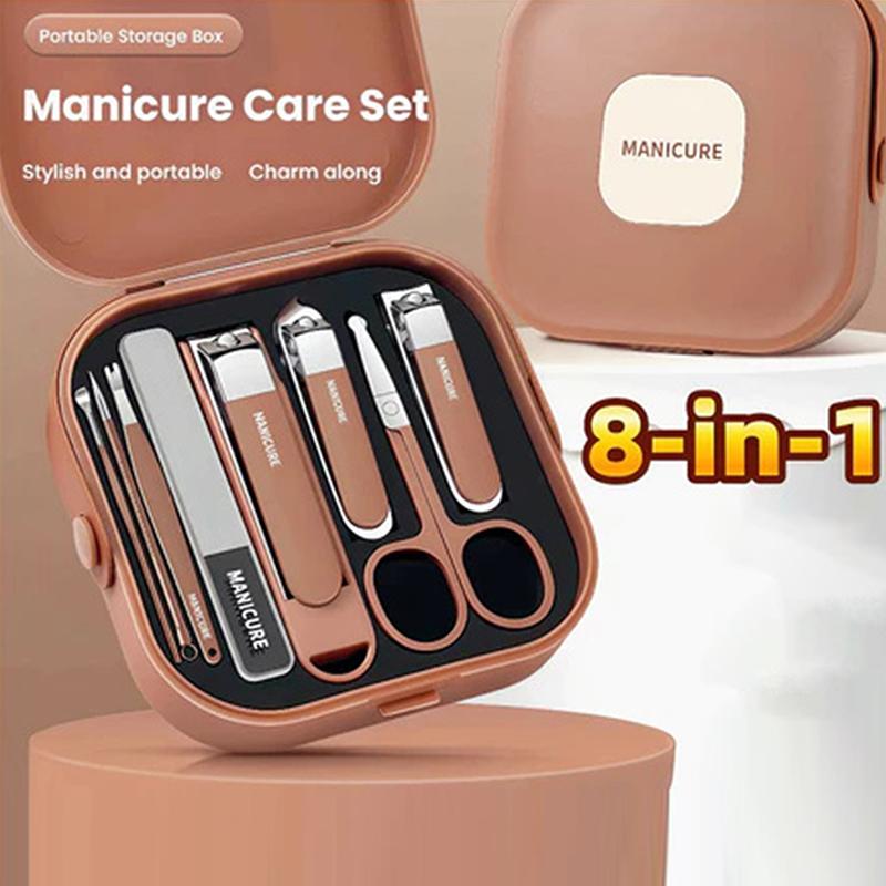 8-in-1 Nail Set Tool for Manicure Box Professional Pedicure Nail Cutter Set Nail Care Nail Clipper Kit