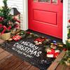 Christmas Large Carpet Santa Claus Snowman Cane Rug "Merry Christmas" Mat Snowflake Home Decoration Entryway Floor Mat Home Rugs