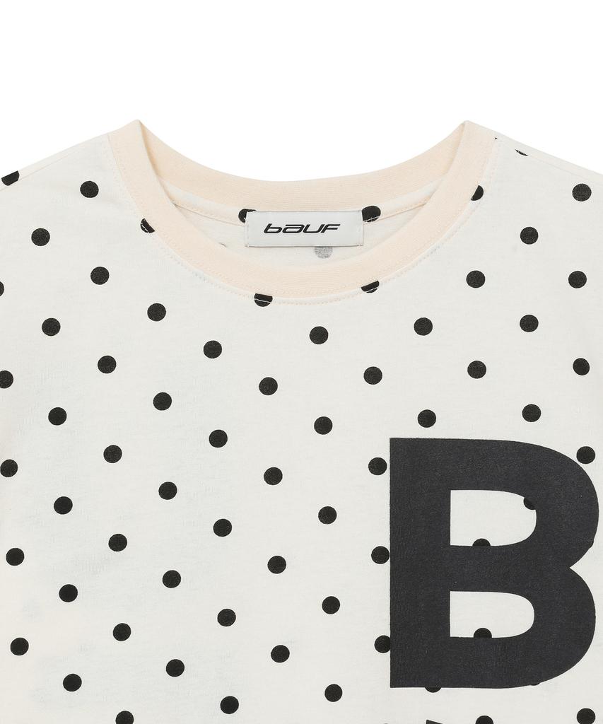 BAUF B Logo Slim Fit T-Shirt [Dot Ivory]