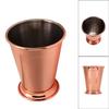 Julep Cup Stainless Steel Elegant Retro High Stability Beaded Mint Julep Cup for Home Rose Gold