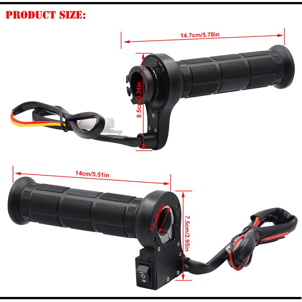 2 Pairs Motorcycle Hand Grips Hot Handlebar for Motorcycle 12V Warmer Handle Heat Grip Electro-Thermal