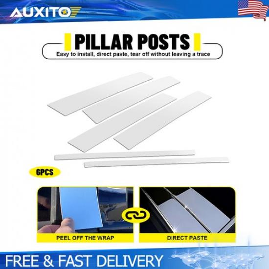 Chrome Finish Pillar Post Trim Set 6PCS Fit For Chevy Traverse 2018- SUV