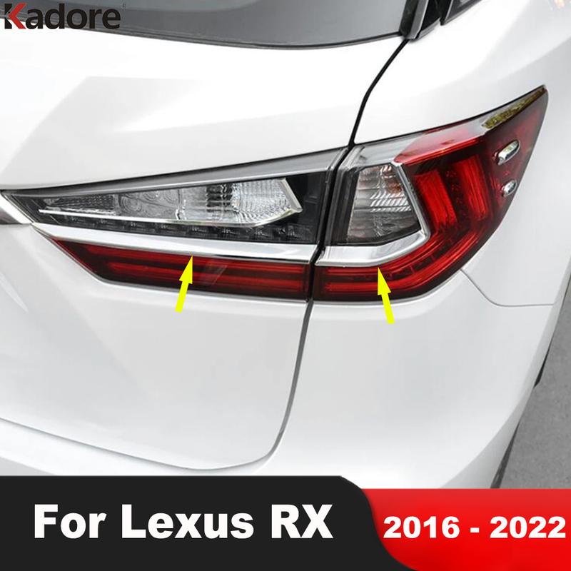 Накладки на задние фонари  Брови  для Lexus RX 2016 2017 2018     Хромированные накладки-веки на задние фонари автомобиля Аксессуары