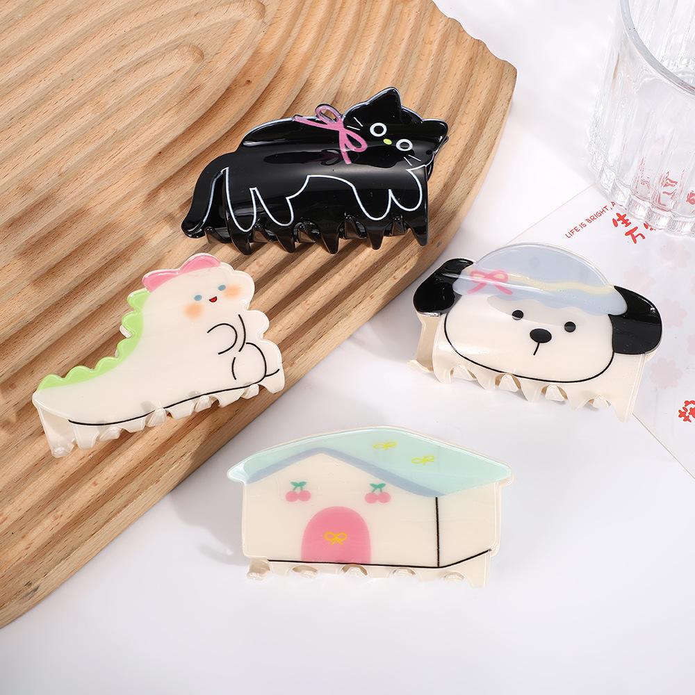 Sweet Cartoon Animal Shark Clip Korean Style Women Hair Accessories Acrylic Hair Claw Party