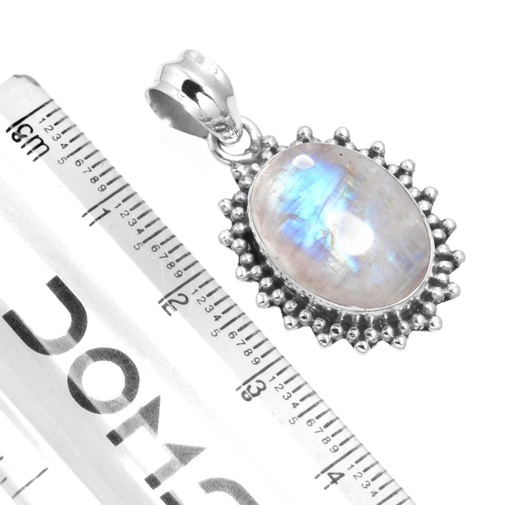 925 Sterling Silver Pendant Women Gemstone Handmade Jewelry Valentine's Day Gift Malachite Moonstone Rose Quartz Red Stone Smoky Topaz Tiger Eye