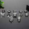 Set of Rings, Exaggerated Skull, Sword, Punk Style, Snake-shaped Butterfly, Animal Combination, 12-piece Set