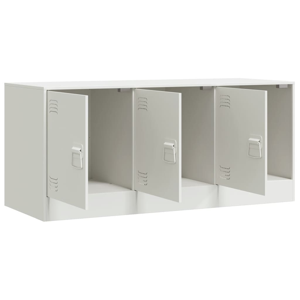 TV Stand White 99 x 39 x 44 cm Steel
