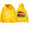 Felpa con Cappuccio Stampata Alvin Chipmunk Abbigliamento Sportivo Primavera Autunno Manica Lunga per Bambini Felpe Casual alla Moda