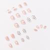 Naked milk tea polka dot bow wearing nail art finished fake nail nail nail patch nail patch removable nail piece