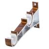 2pcs Curtain Rod Bracket Metal Double Bracket For 28/30Mm Curtain Rails Wall Mount Support Adjustable Up Down Aluminum Alloy