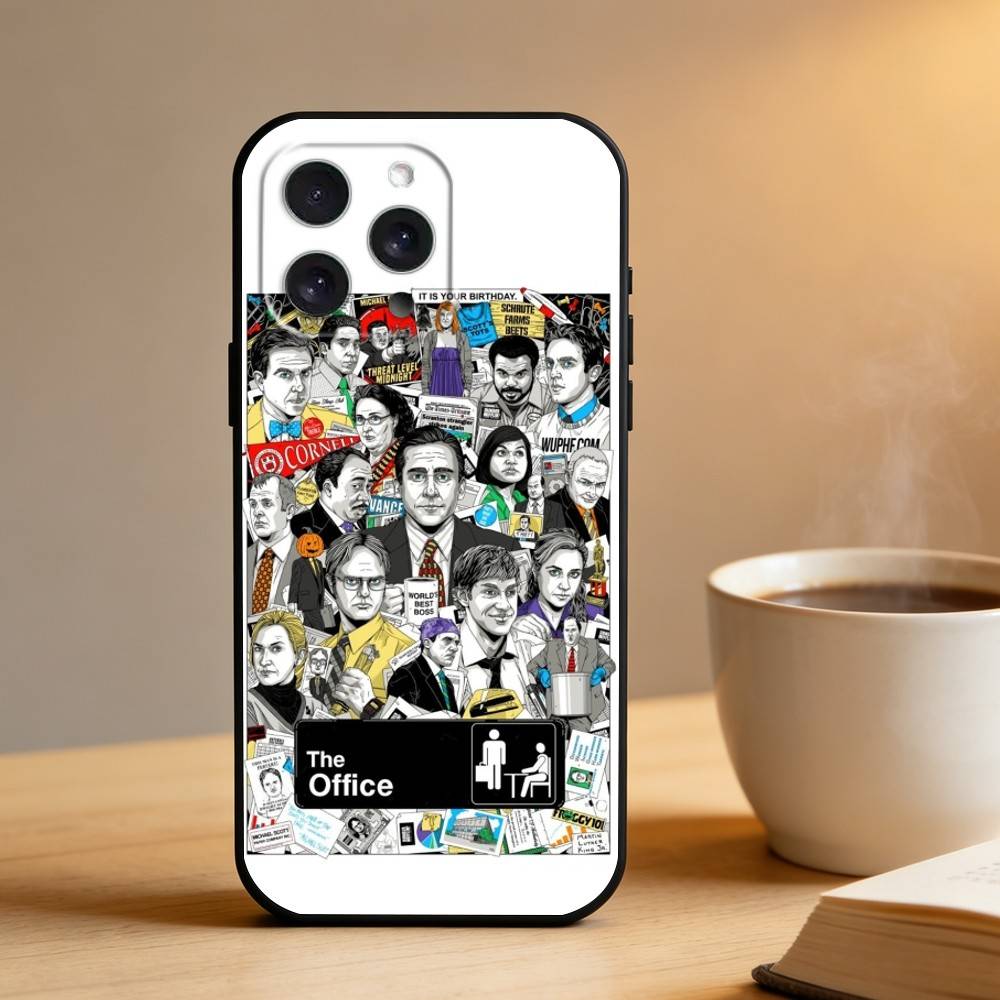 Die O-Offices Heißeste TV-Show Handyhülle Für iPhone 16,15,14,13,12,17,Pro Max,Plus Silikon Schwarze Hülle