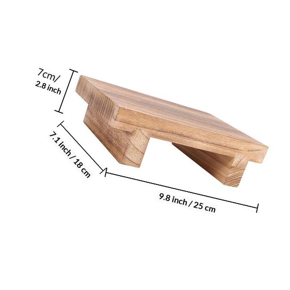 Wood Bedside Step Stool Stable Wooden Footstool for Bedroom Office Footrest Improve Posture Home Stool Bedside Footstool светло-коричневого