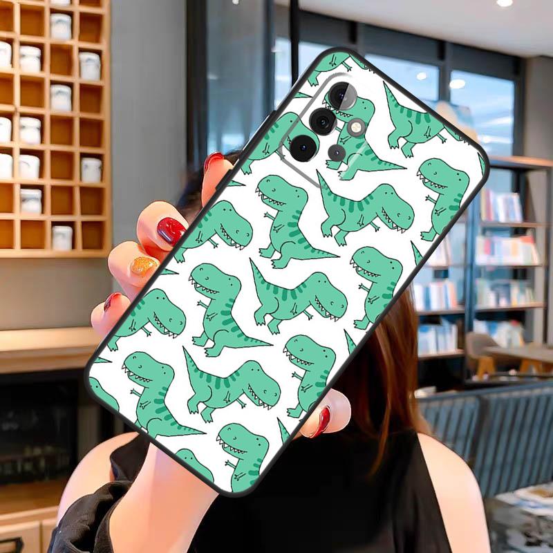 Cute Dinosaur Baby Case For Samsung Galaxy A33 A06 A05 A16 A26 A36 A56 A32 A52 A15 A53 A13 A34 A54 A14 A35 A55