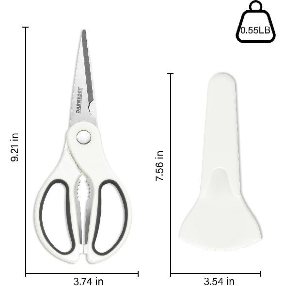 Kitchen Scissors Magnetic Holder Scissors Protector for Fridge, Portable Magnetic Sheath Cover for Kitchen Shears, Waterproof Protector, White