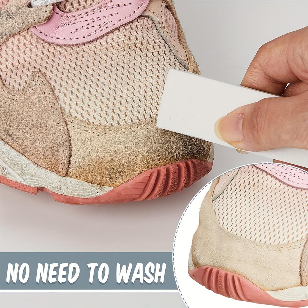 4pcs-Pack Sneakers Canvas Cleaning Shoes Shine, Cowhide Suede Shine. Leather Shoes Boots Stains Discoloration Shoe Shine