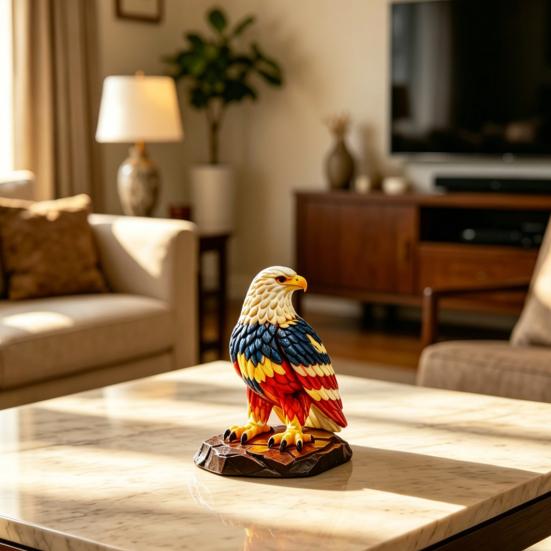Bald Eagle Table Lamp Eagle Night Light 3D Resin American Red White Blue