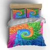 Colorful Spiral Floral Design Set Exquisite Three-Piece Bedding Set Gift For Kids And Adults