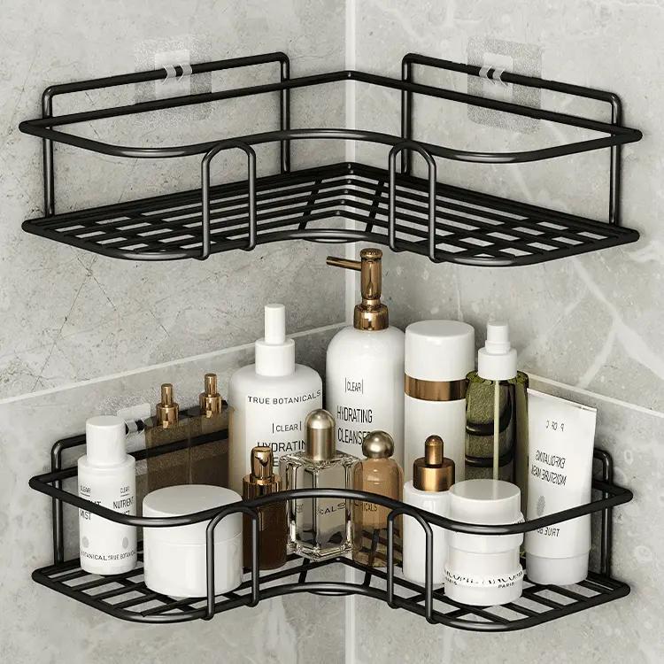 Punch-Free Wall-Mounted Bathroom and Kitchen Storage Shelf