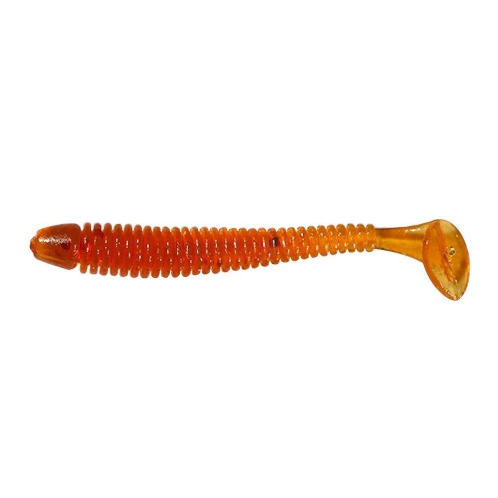 1 PACCO 5,5 cm 0,6 g 50 pezzi/sacchetto Esca artificiale morbida in plastica tipo verme con coda a palette