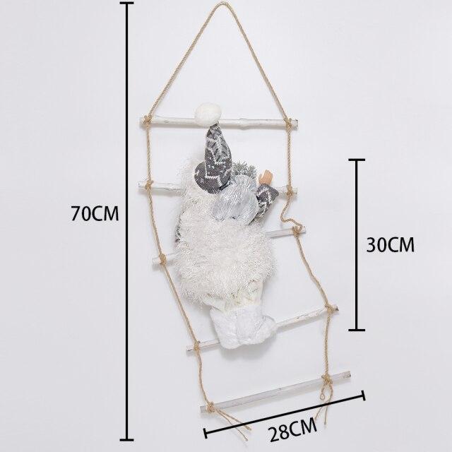 

Рождественский кулон Санта-Клаус, подвесная кукла, лестница, веревка, восхождение, новогоднее украшение для елки, подвесной декор для рождественской елки