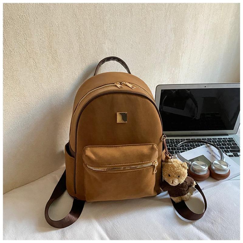 Fashionable Retro-style Women's Casual Travel Large Capacity Backpack with High-end Feel and Double Shoulder Straps