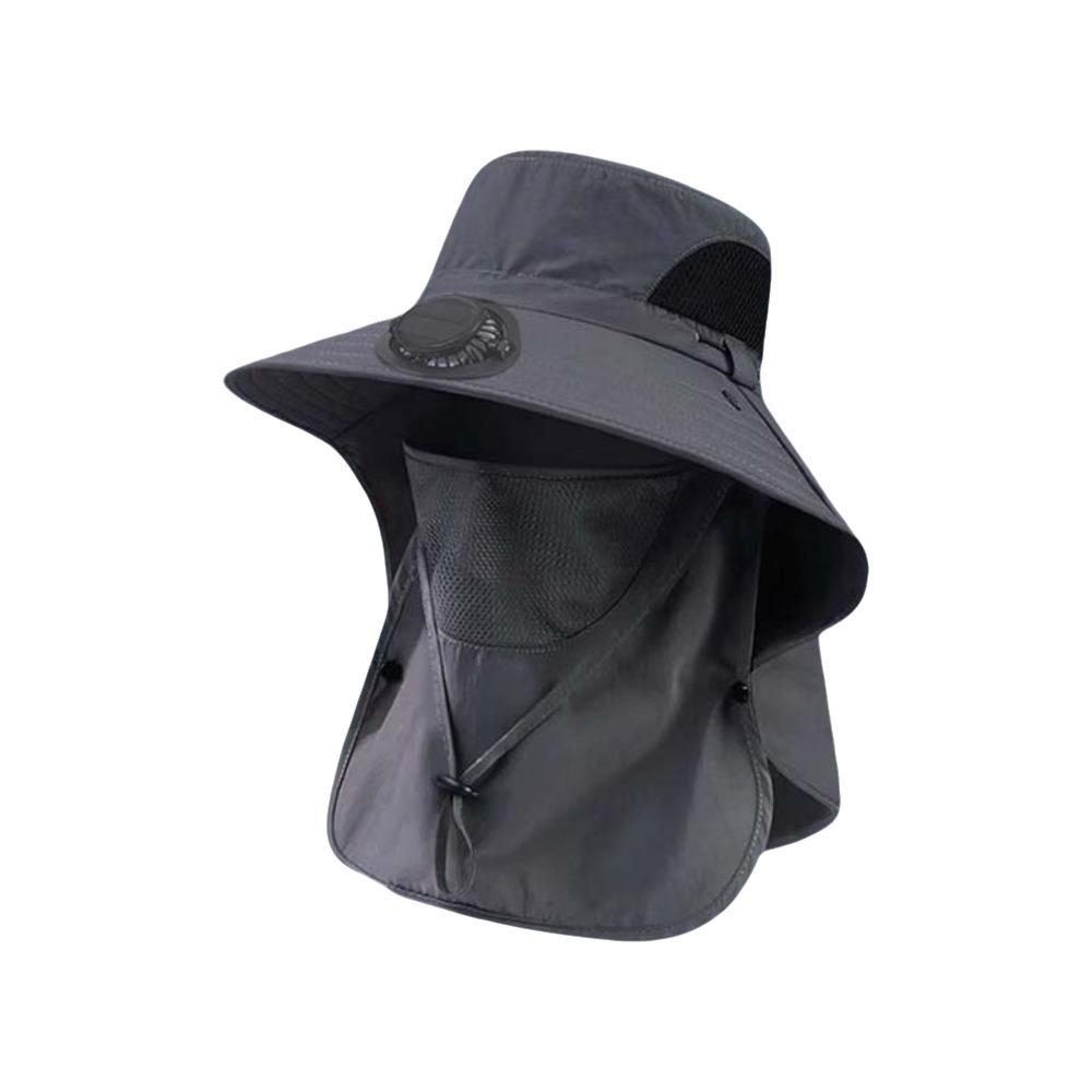 Long-lasting Fishing Sun Shading Cap Portable Wide Brim Fan Hat for 3.7V/300mAh Gardening
