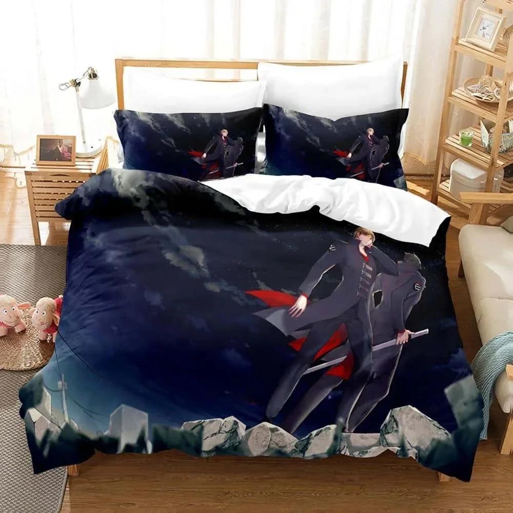 3D Anime World Trigger Bedding Set Printed With Pillowcase Bed Duvet Cover Soft Single Double Queen Super King Size Home Textile
