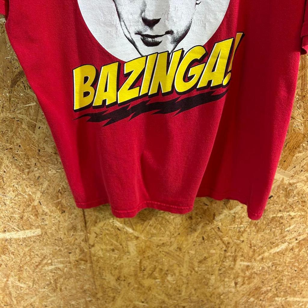 [USED] The Big Bang Theory T-Shirt, Size M, Red, Sheldon Bazinga, Foreign Drama