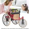 1/12 Scale High Simulation Retro Cycle Rickshaw Model Beautiful Easy Assembly Vintage Bike Model Mini Tricycle Decoration for Home