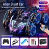 Six-Wheel Alloy Remote Control Off-Road Stunt Car with Gesture Sensing and Spray for Kids
