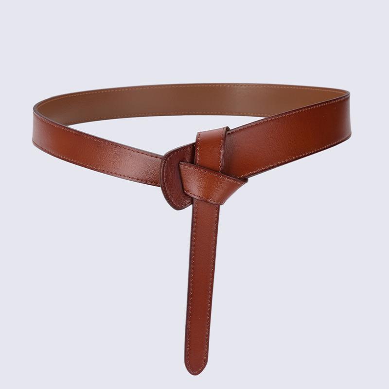 Knotted Belt Women's Sweater Coat Decorative Women's Belt Skirt Typified Leather Waist Seal