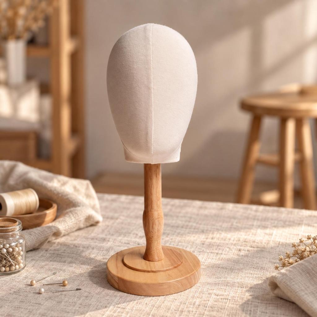 Pin-Able Hat Display Stand Natural Wood for Showrooms, Shelves