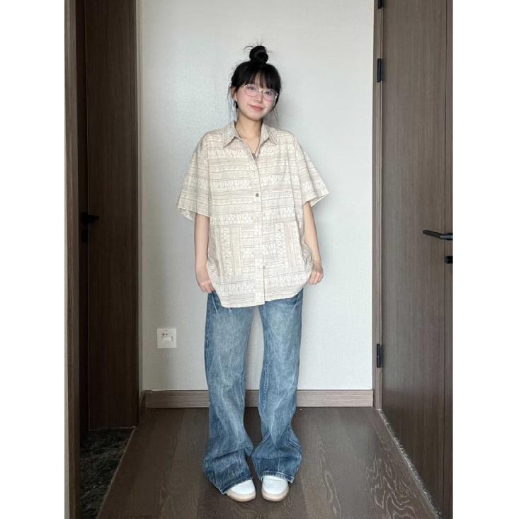 Sommer Fünf-Ärmel Jugendlicher Modetrend, Tägliches Modisches Herrenhemd, Japanisches Vielseitiges Neues Künstlerisches Hemd