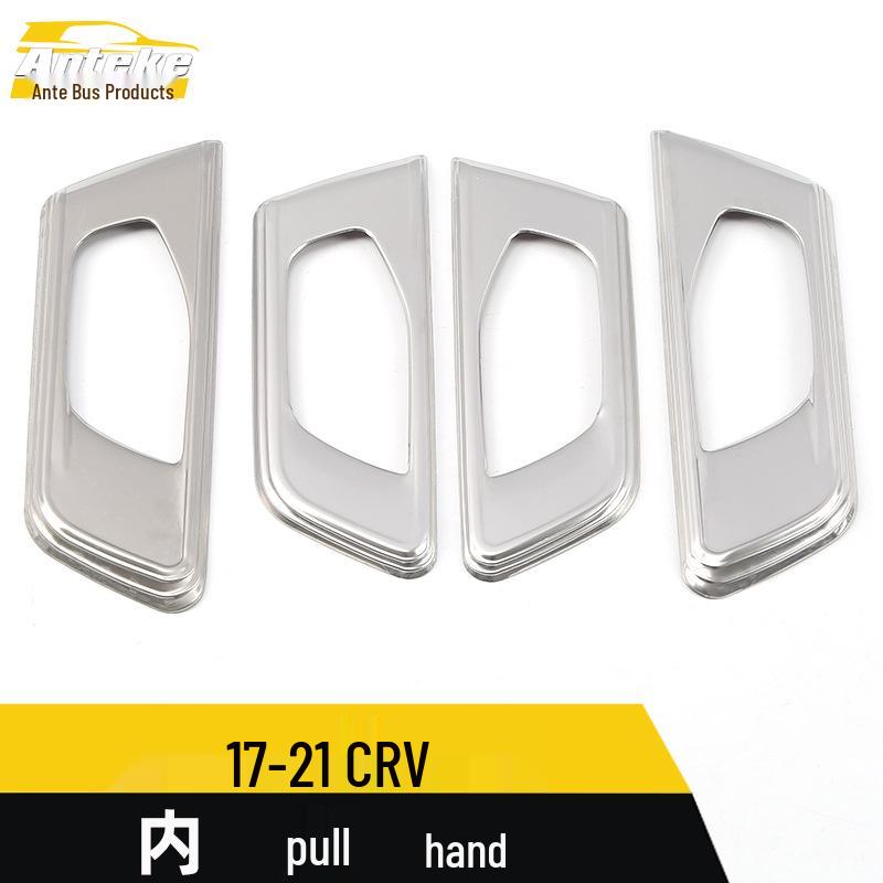 CRV Interior Door Handle Decoration Frame for 17-21 Models - Handshake Buckle and Armrest Sequin Accessories