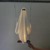 Halloween Hanging Swing Ghost with LED Lights Hanging Swing Ghost Spooky Swing Ghost for Garden Patio Yard Porch Outdoor Holiday