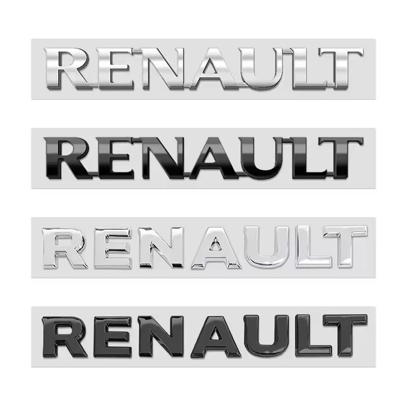 For Renault Car Letter Logo Sticker Auto Tail Decoration Accessories Megane 3 2 4 Clio4 5 Captur Trafic Scenic2 Austral Kangoo Y555