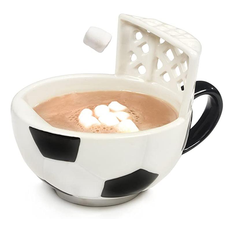 Creations Hrnek s obručí 16oz Basketbalový hrnek 400ml Basketbalový kávový dárkový hrnek Fotbalové hrnky
