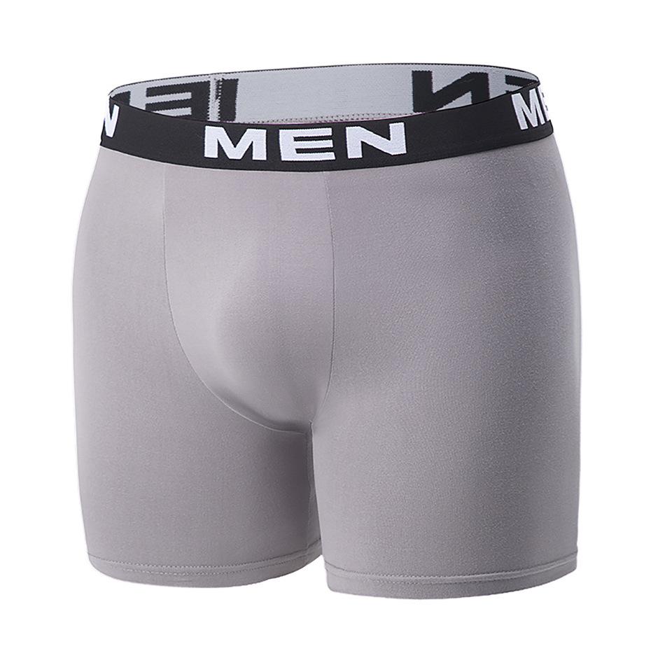 7-Pack Men's Underwear: Solid-Colour Fashion Essentials Versatile Long Boxer Briefs