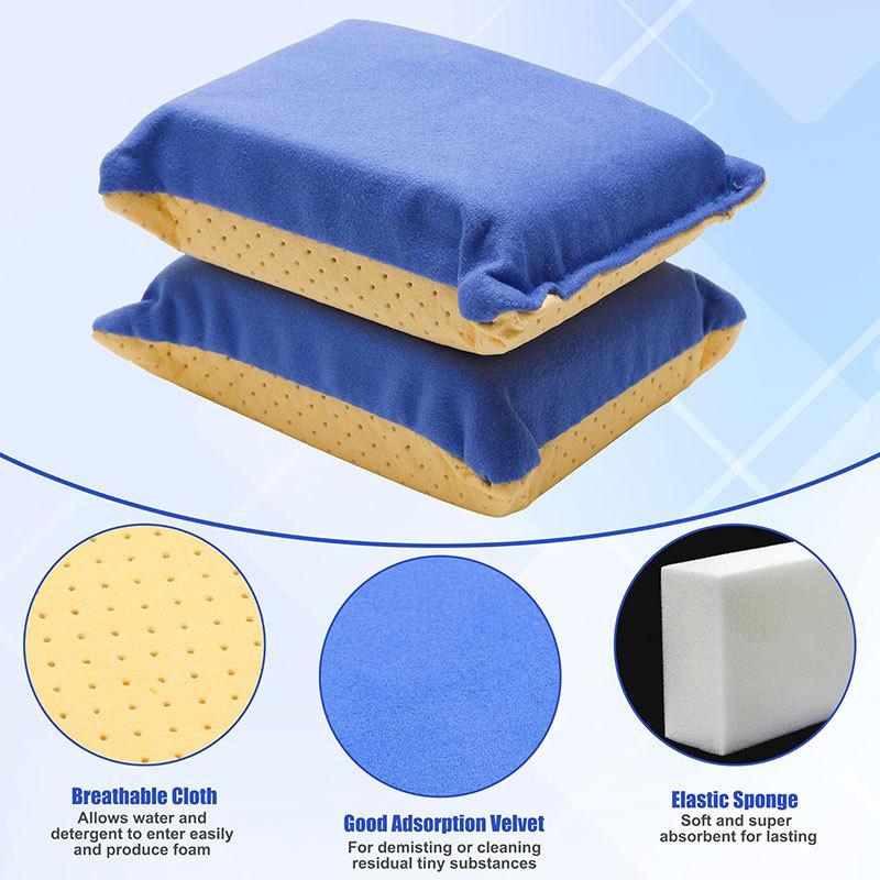 1Pcs Multifunctional Car Wash Sponge Block Windshield Cleaning Sponge Brush Glass Defogging And Dirt Cleaning Sponges